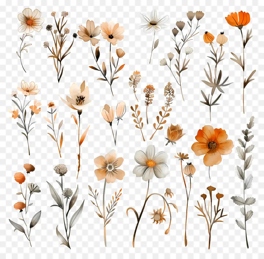 Fleurs Séchées，Fleurs PNG