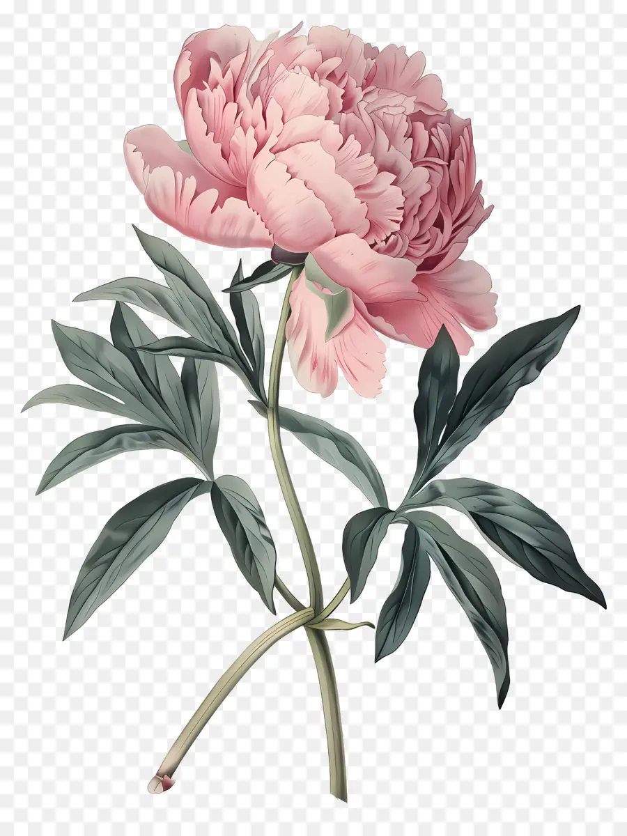 Fleur De Pivoine，Fleurs Roses PNG