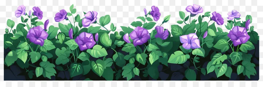 Buisson De Fleurs，Fleurs Violettes PNG