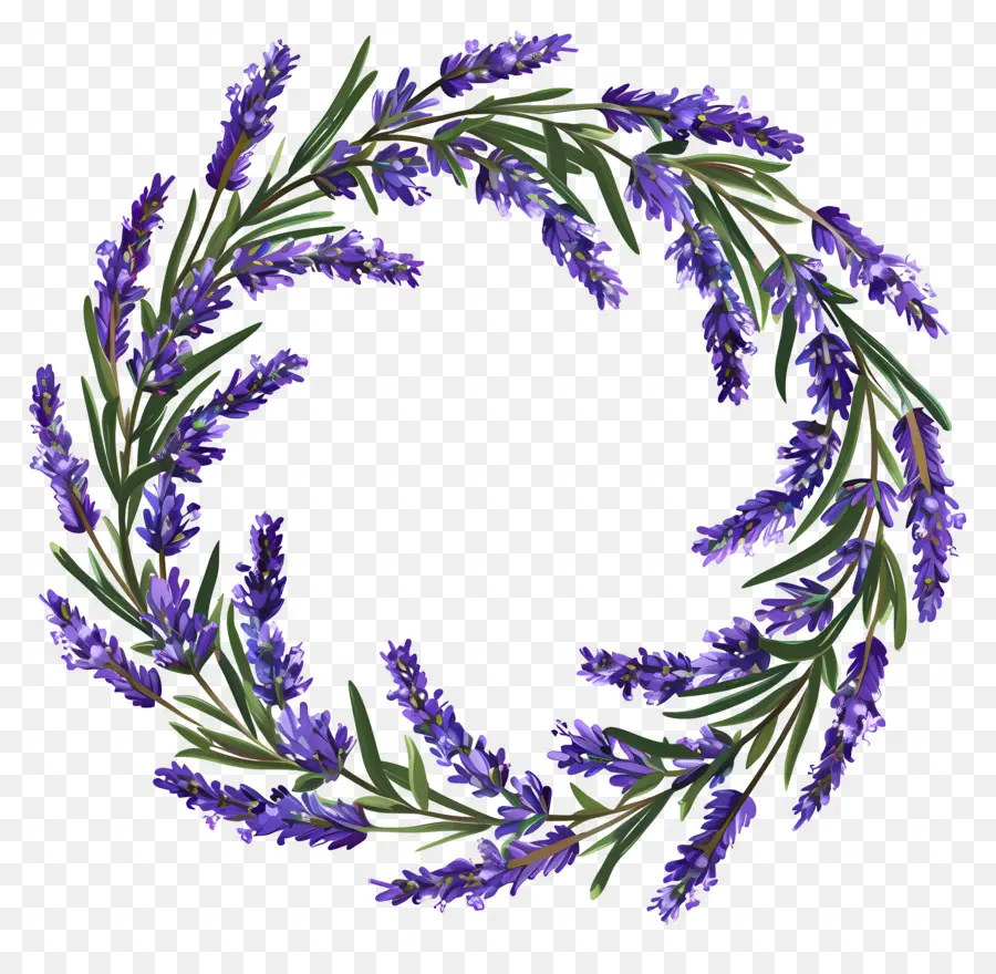 Couronne De Lavande，Feuilles PNG