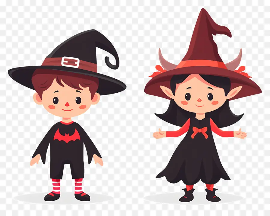 Enfants D'halloween，Enfants En Costumes D'halloween PNG