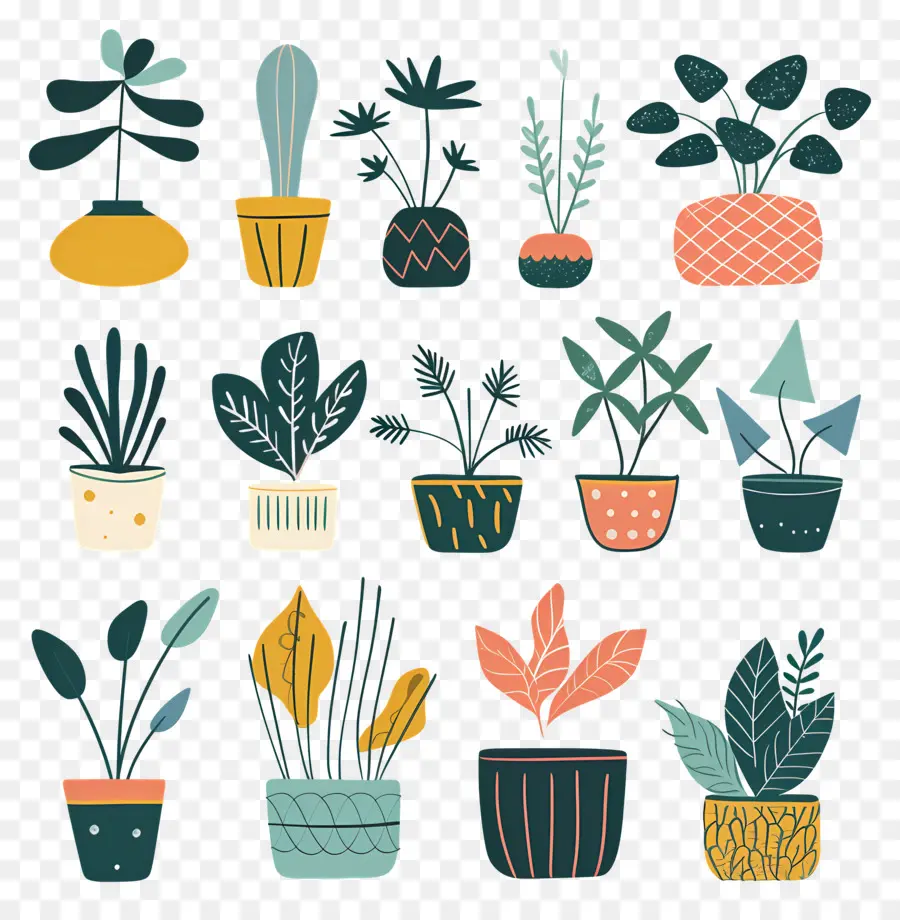 Fleurs En Pots，Plantes En Pot Jaunes PNG