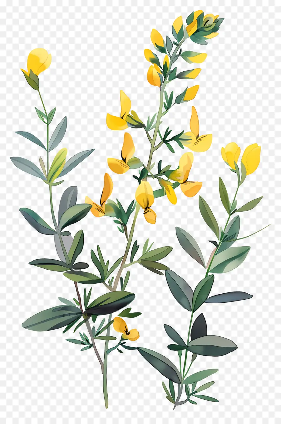 Fleur De Cytisus Wolgaricus，Fleurs Jaunes PNG