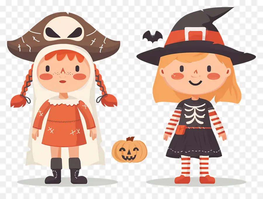 Enfants D'halloween，Enfants En Costumes D'halloween PNG