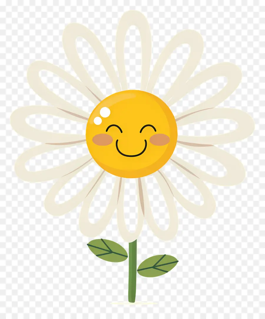 Fleur Emoji，Heureuse Marguerite PNG