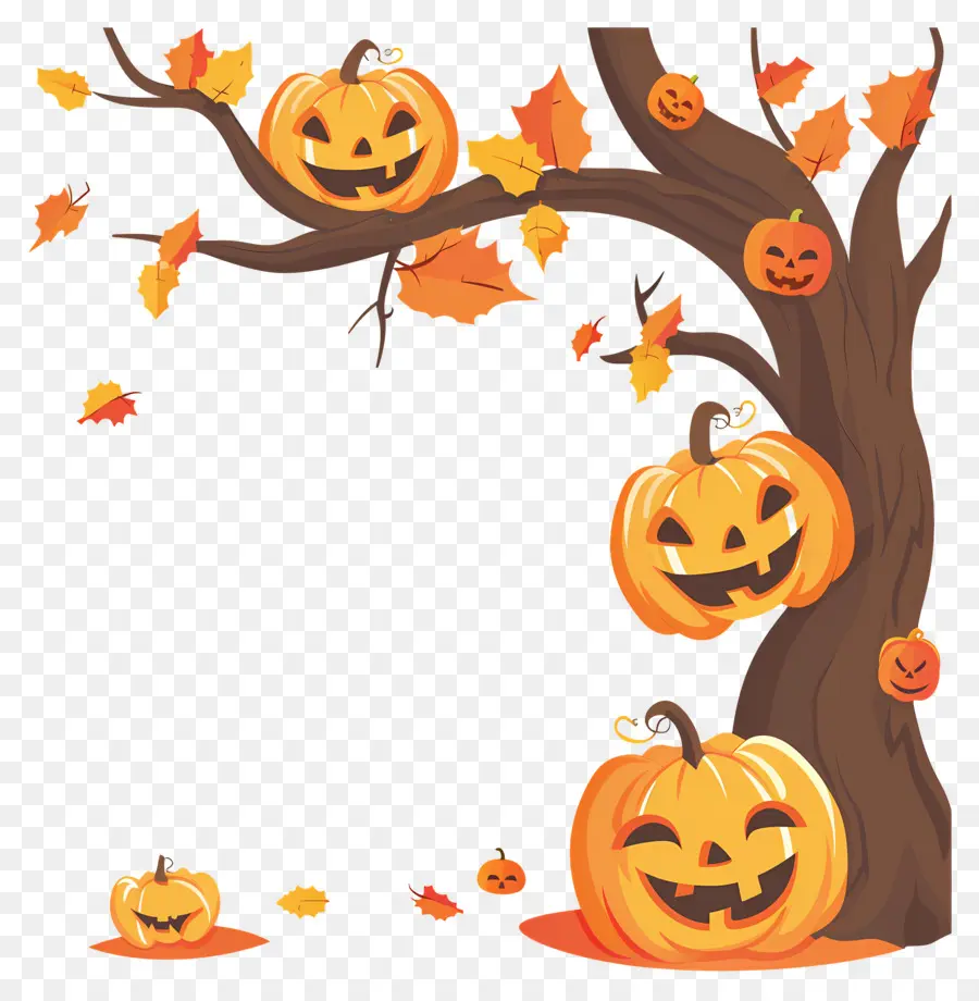 Arbre Halloween，Citrouilles D'halloween PNG