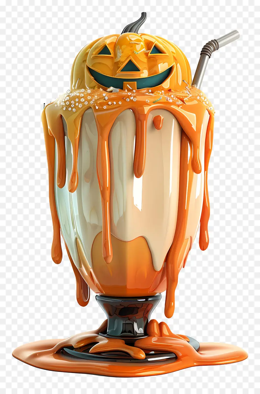 Milk Shake D'halloween，Milk Shake à La Citrouille PNG