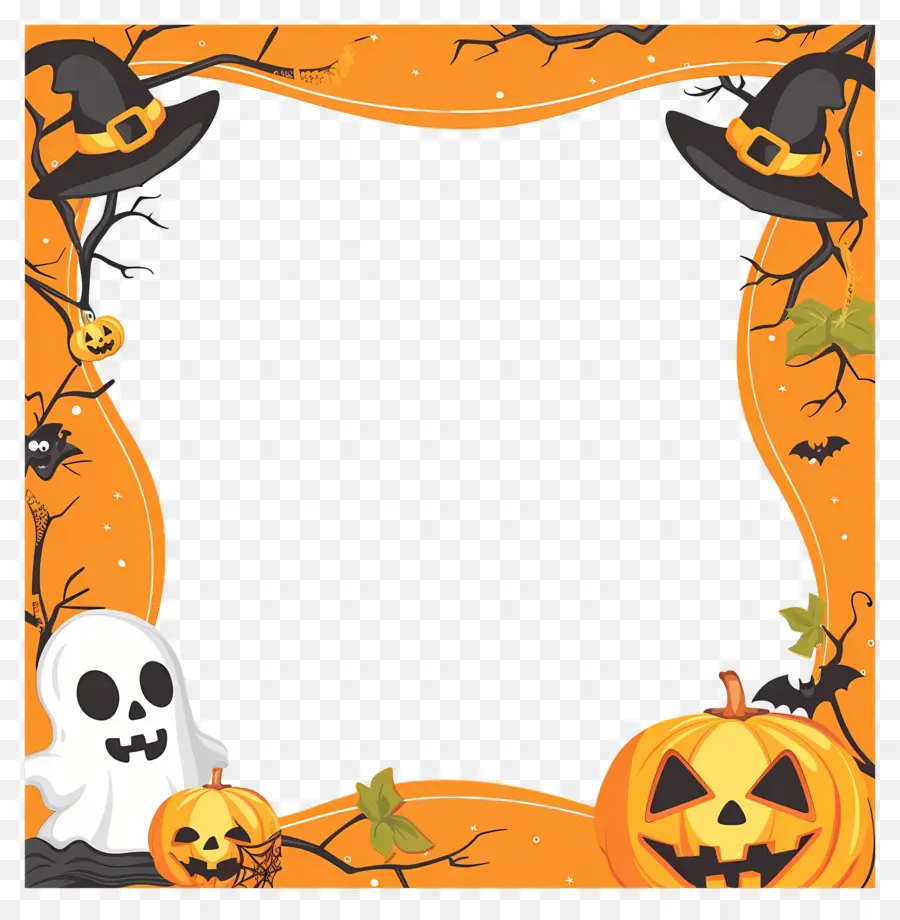 Cadre D'halloween，Citrouille PNG