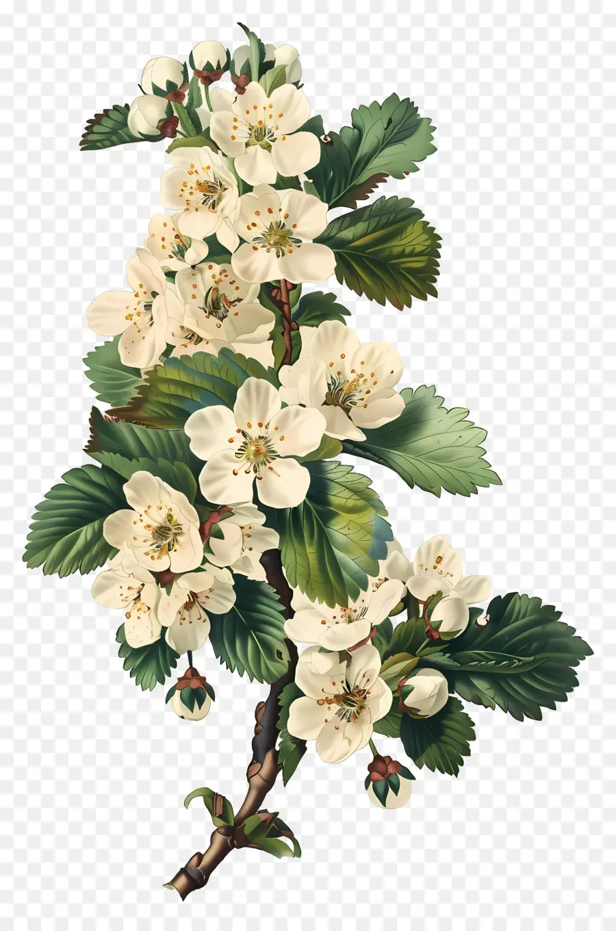 Fleurs Anciennes，Fleurs Blanches PNG