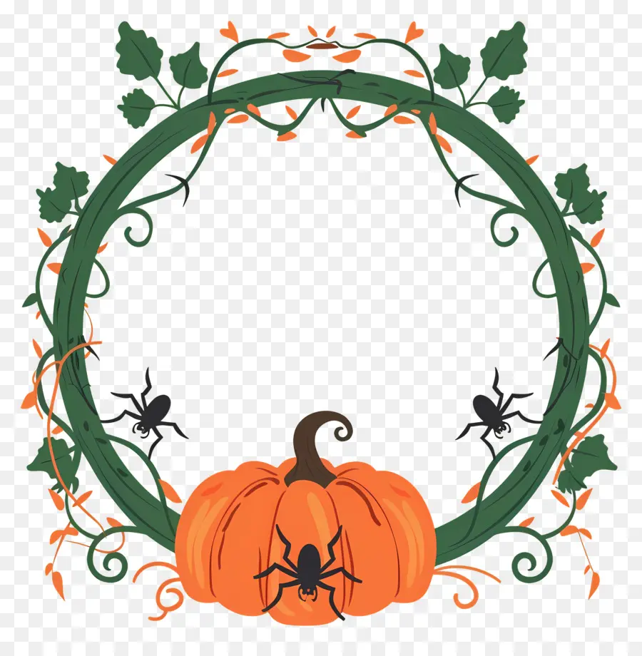 Cadre D'halloween，Cadre De Citrouille D'halloween PNG