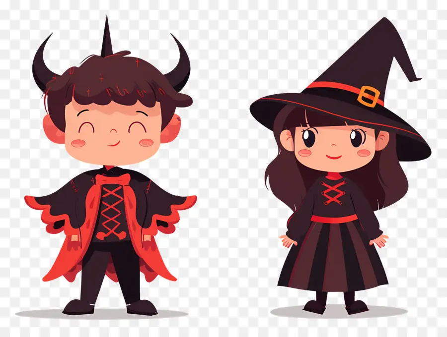 Enfants D'halloween，Enfants En Costumes D'halloween PNG