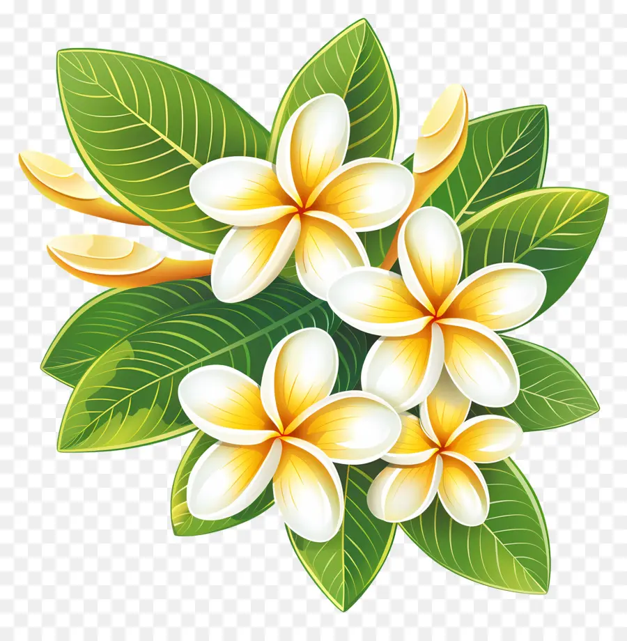 Fleur De Frangipanier，Couronne Florale PNG