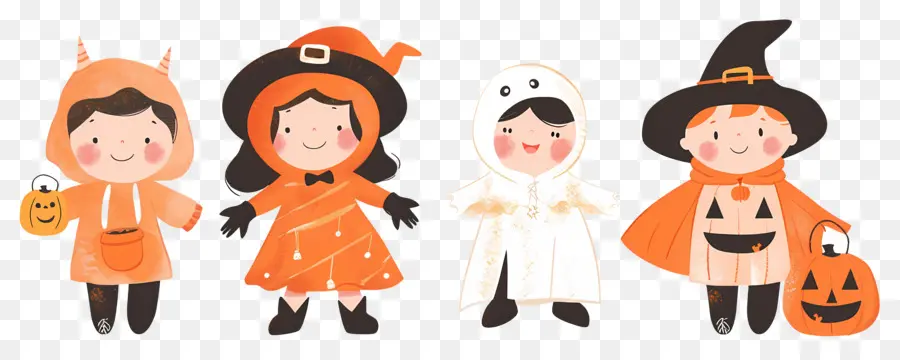 Enfants D'halloween，Enfants Déguisés PNG