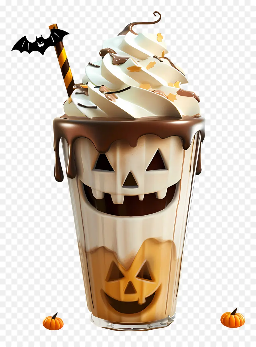 Milk Shake D'halloween，Milk Shake à La Citrouille PNG