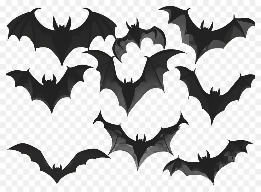 Chauves Souris D'halloween，Chauves Souris Noires PNG