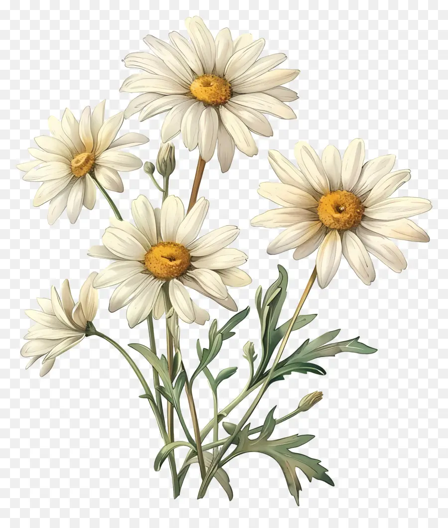 Fleurs Anciennes，Marguerites PNG