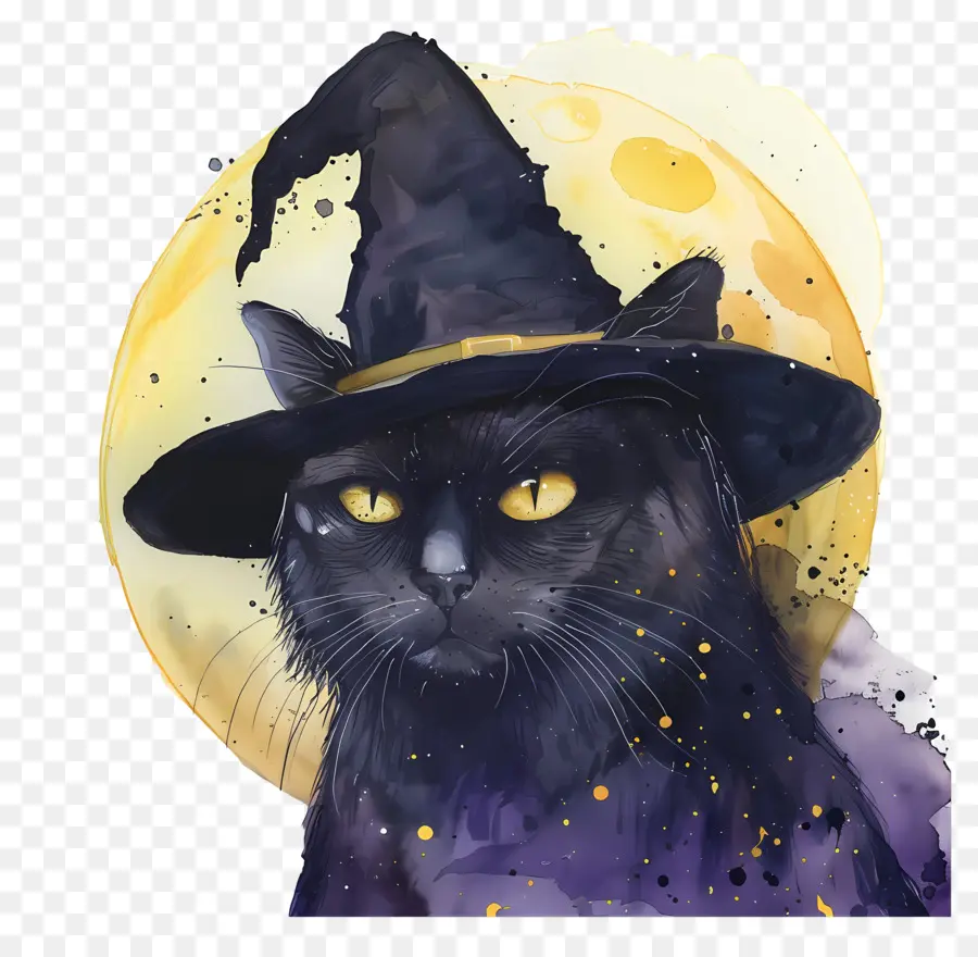 Chat D'halloween，Chat Noir PNG