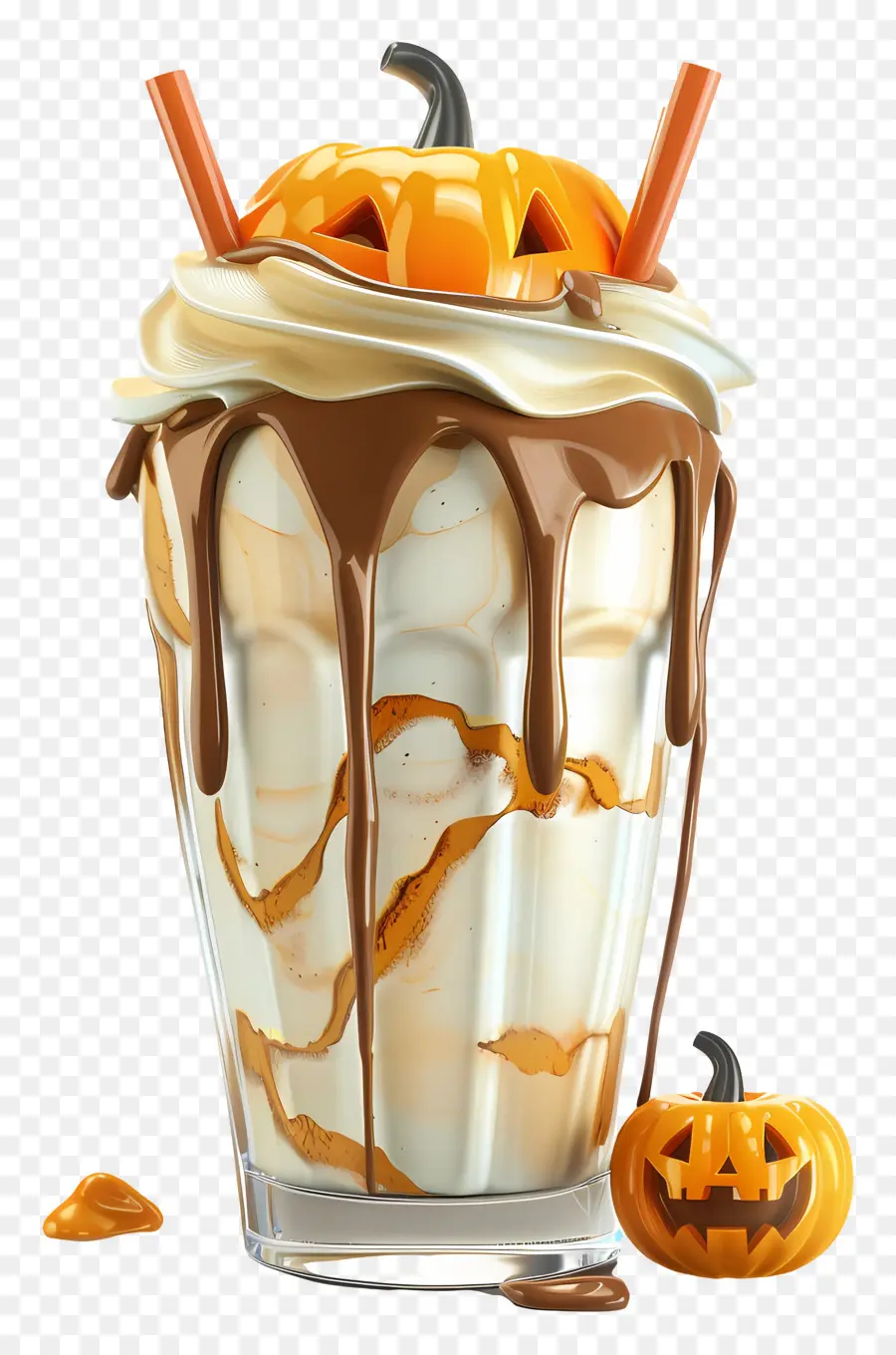 Milk Shake D'halloween，Milk Shake à La Citrouille PNG