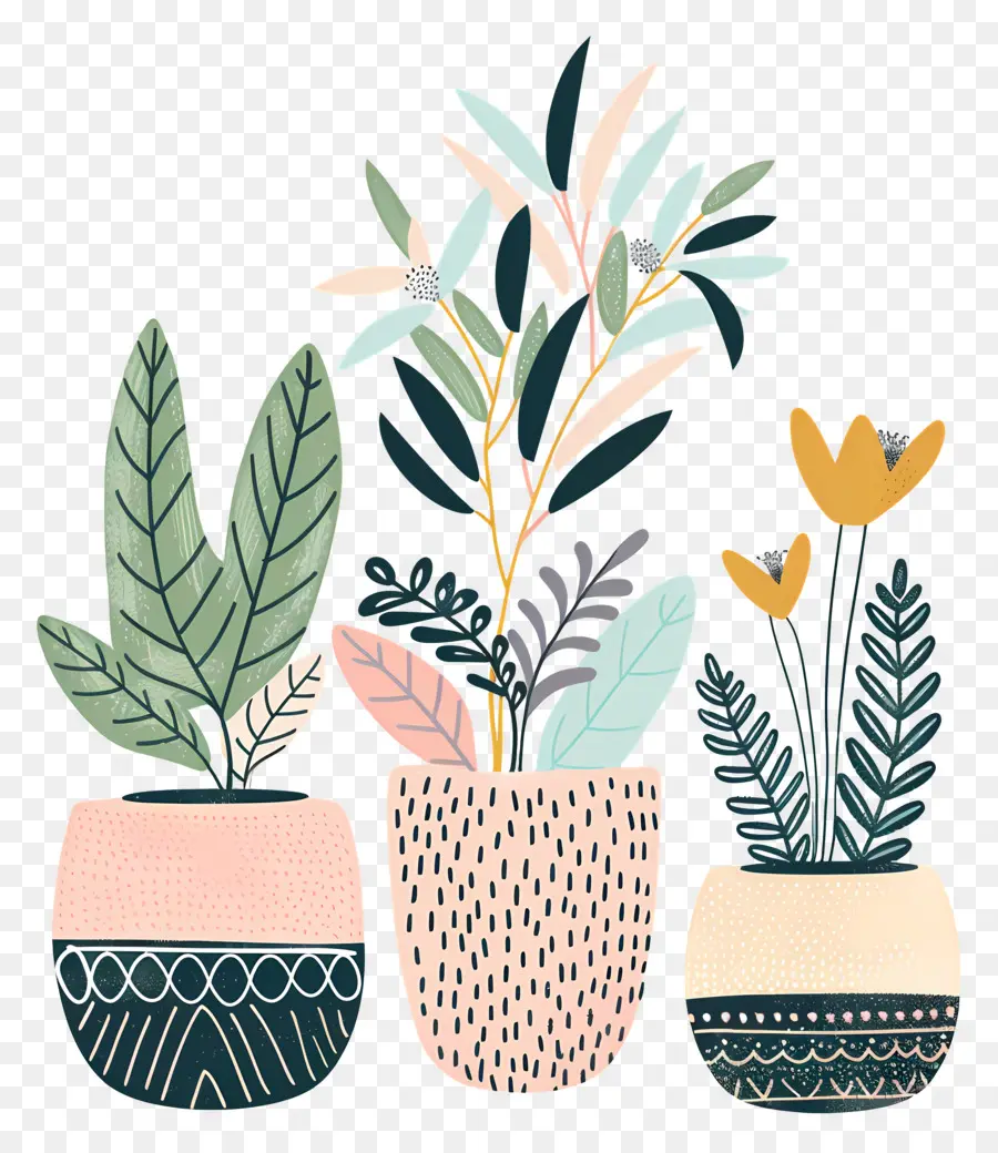 Fleurs En Pots，Plantes En Pot PNG