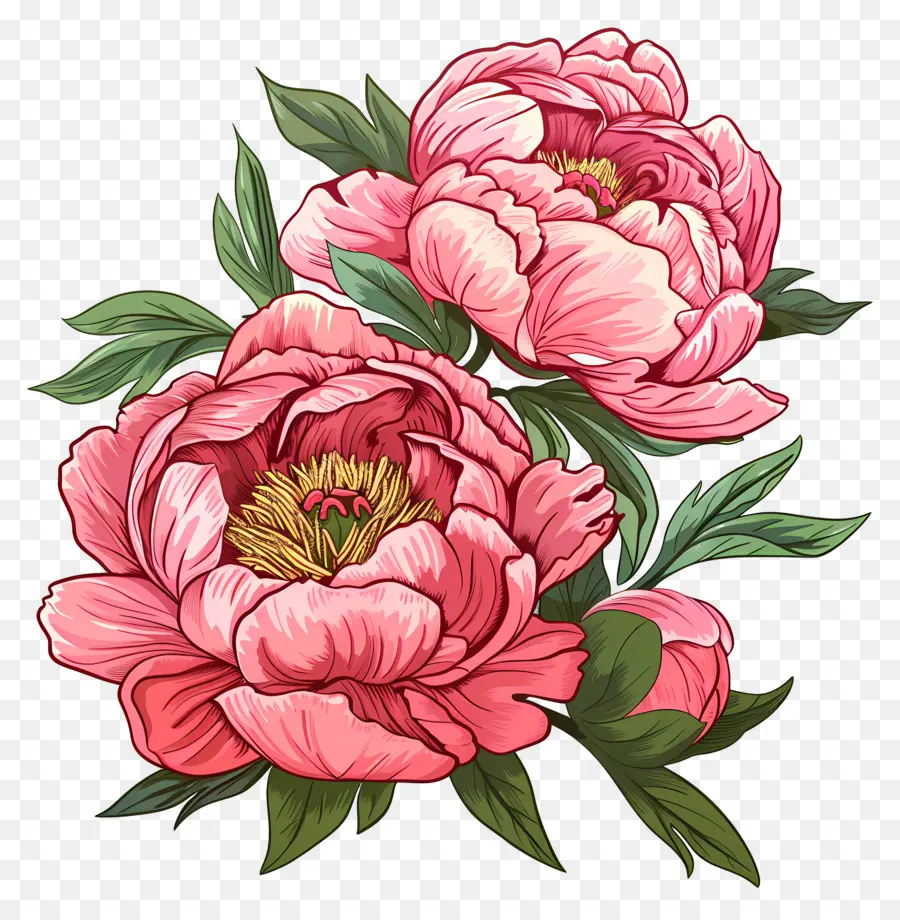 Fleurs De Pivoine，Pivoine PNG