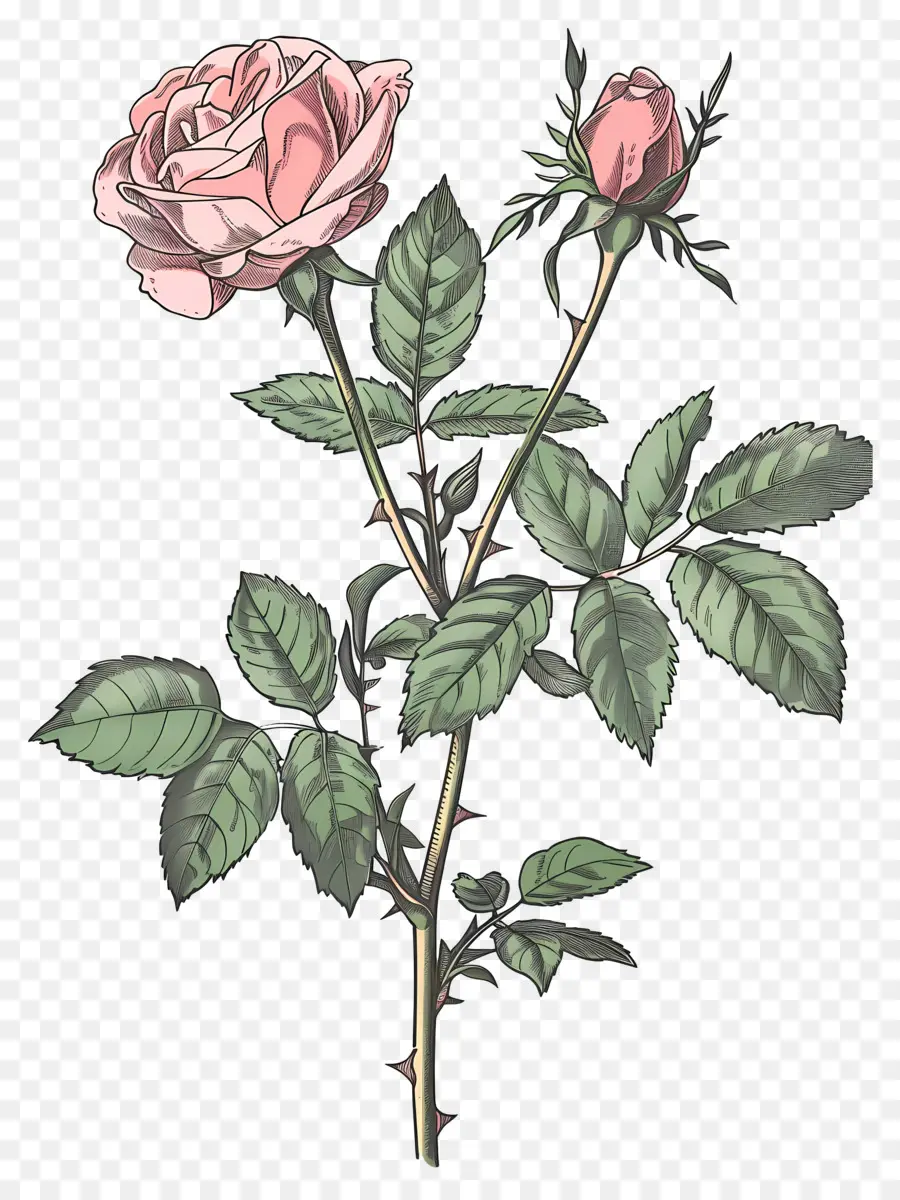 Fleurs Anciennes，Rose Rose PNG