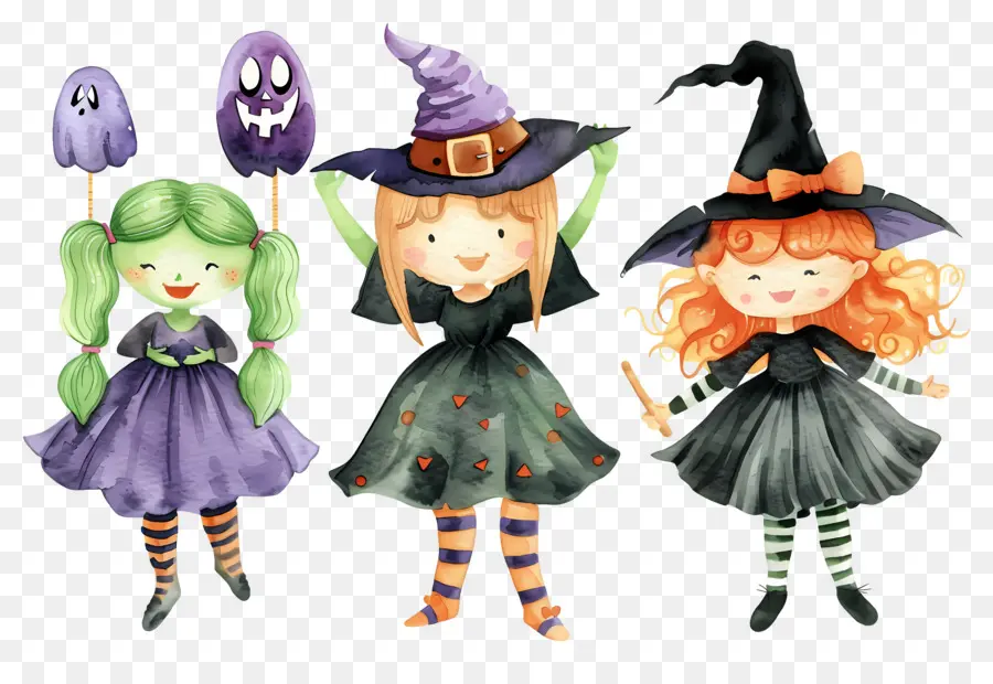 Enfants D'halloween，Enfants En Costumes D'halloween PNG