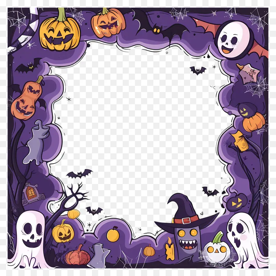 Cadre D'halloween，Citrouille PNG