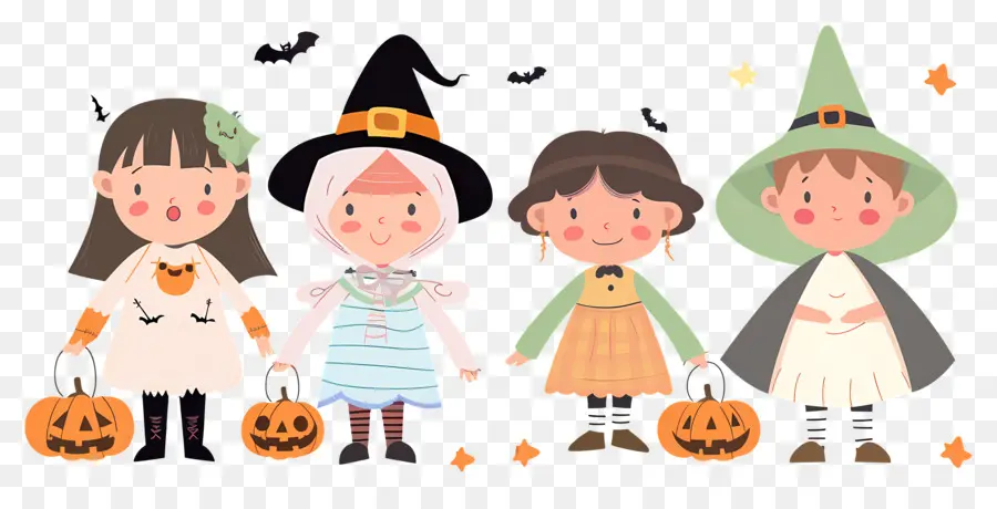 Enfants D'halloween，Enfants Déguisés PNG