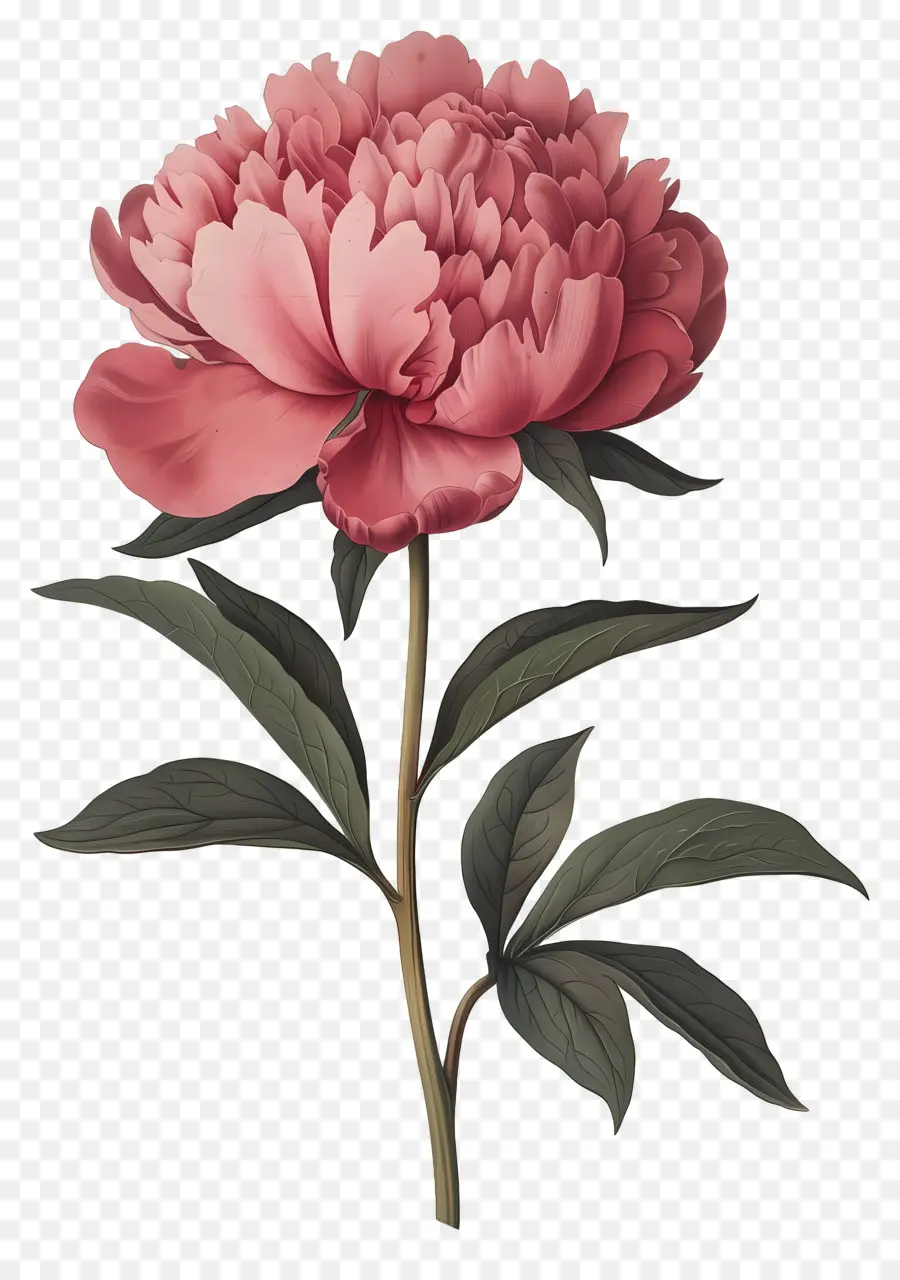 Fleur De Pivoine，Fleurs Roses PNG