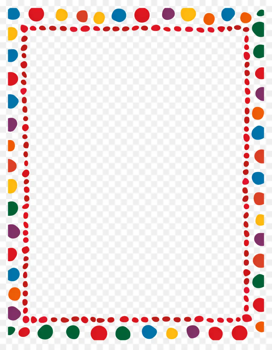 Cadre Coloré，Points PNG