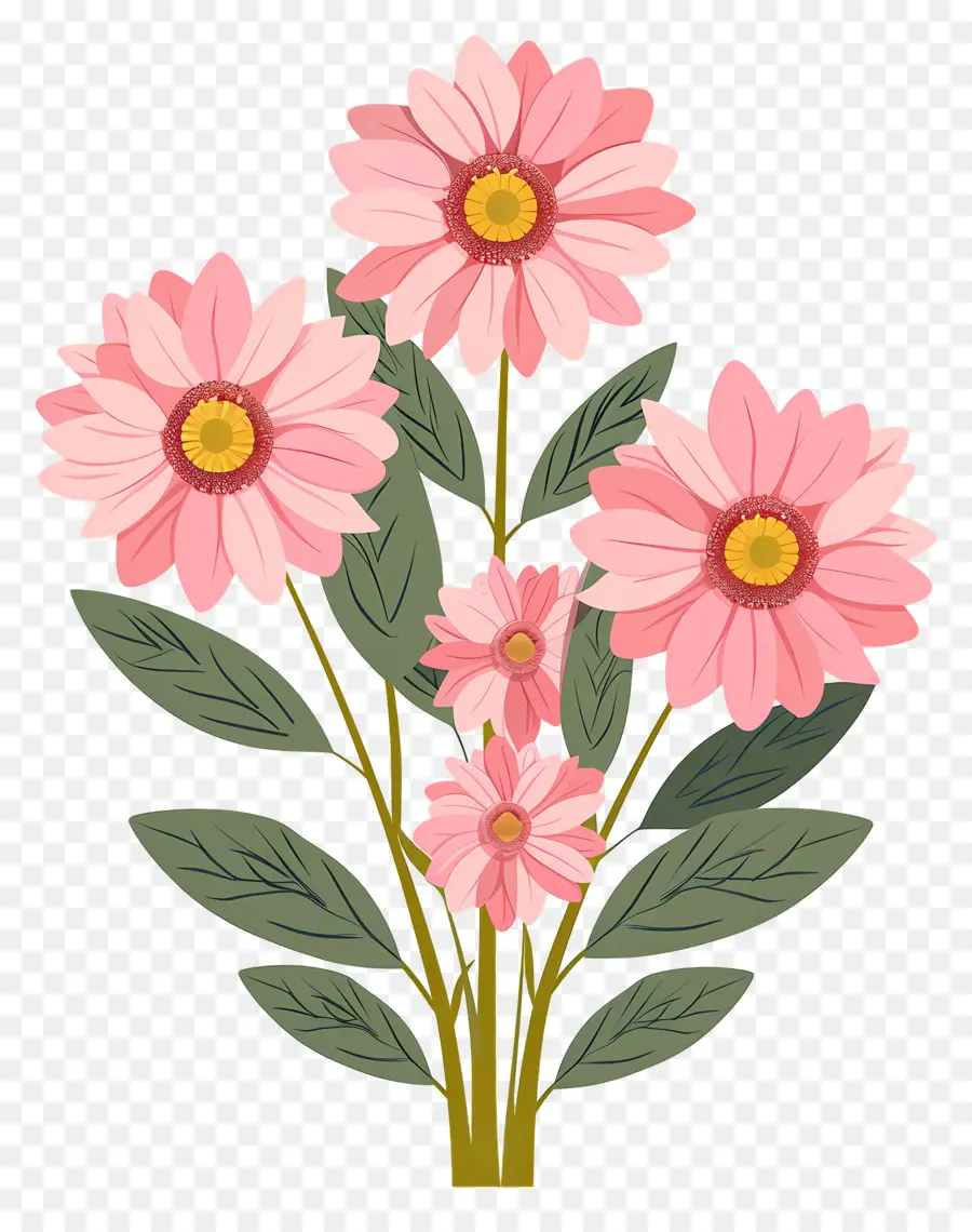 Fleurs De Marguerite，Fleurs Roses PNG