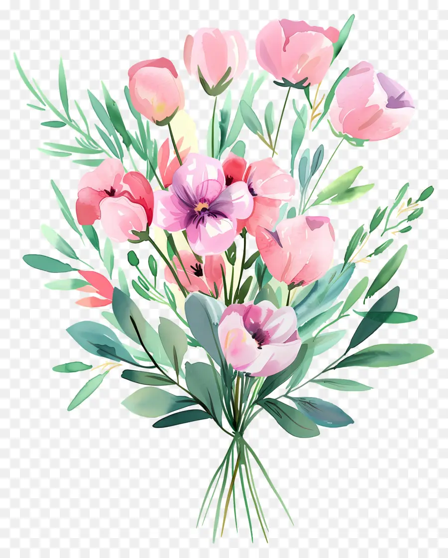 Fleurs Aquarelles，Fleurs PNG