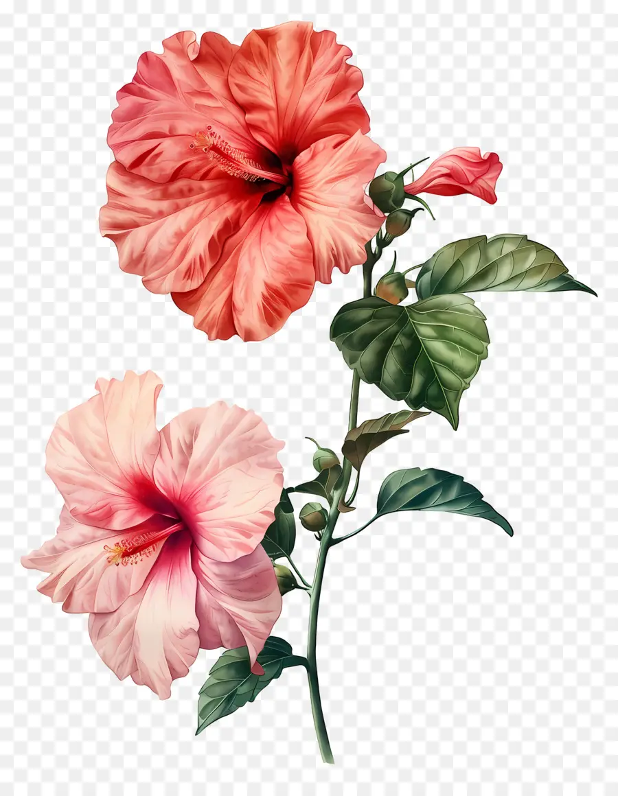 Fleurs Anciennes，Fleurs D'hibiscus PNG