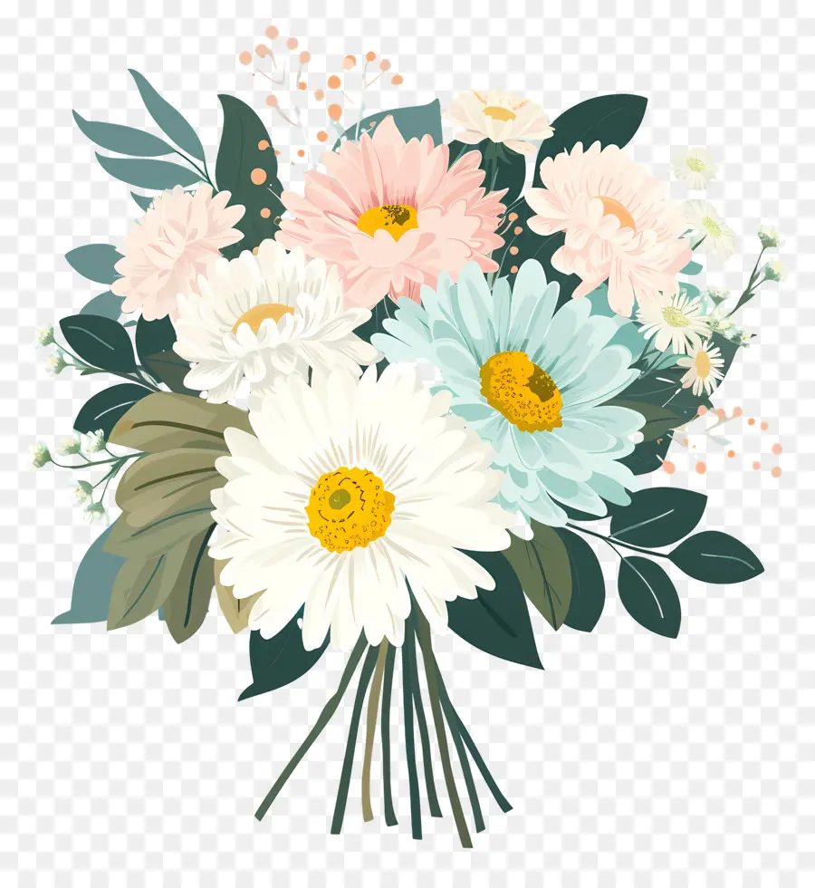 Fleurs De Marguerite，Bouquet De Fleurs PNG