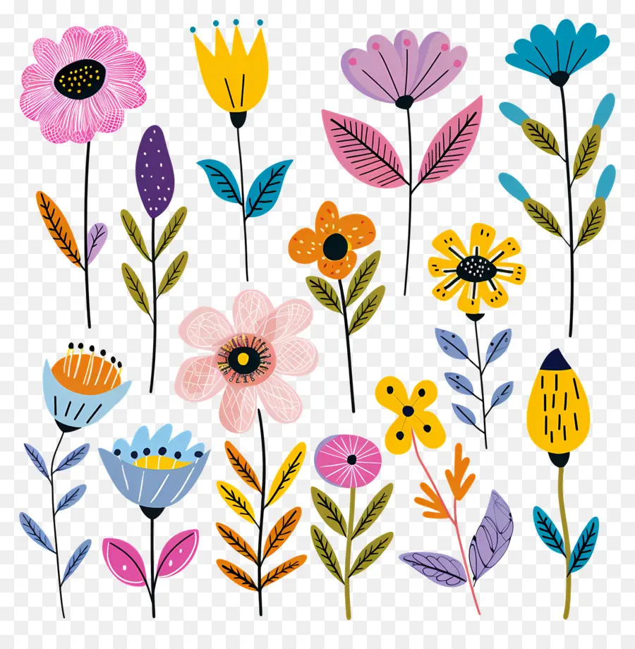 Fleurs Lumineuses，Fleurs PNG