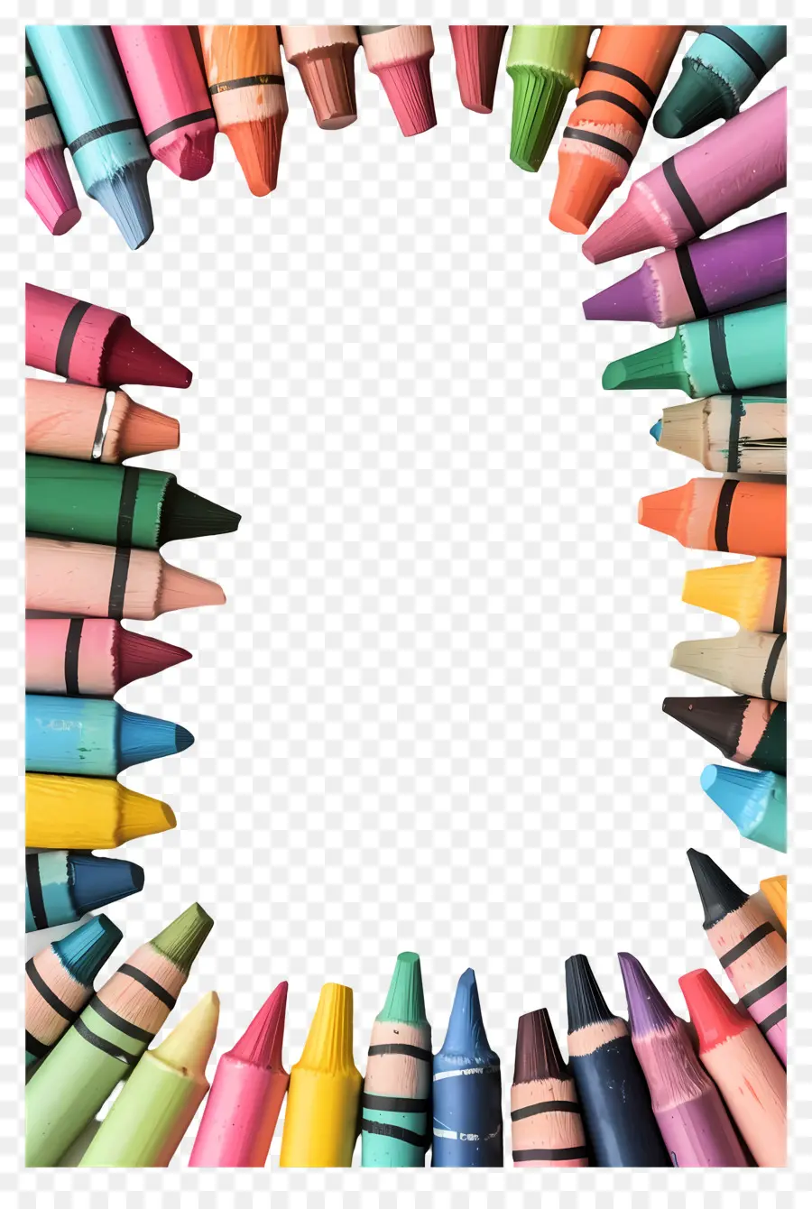 Cadre De Crayons De Couleur，Cadre à Crayons PNG