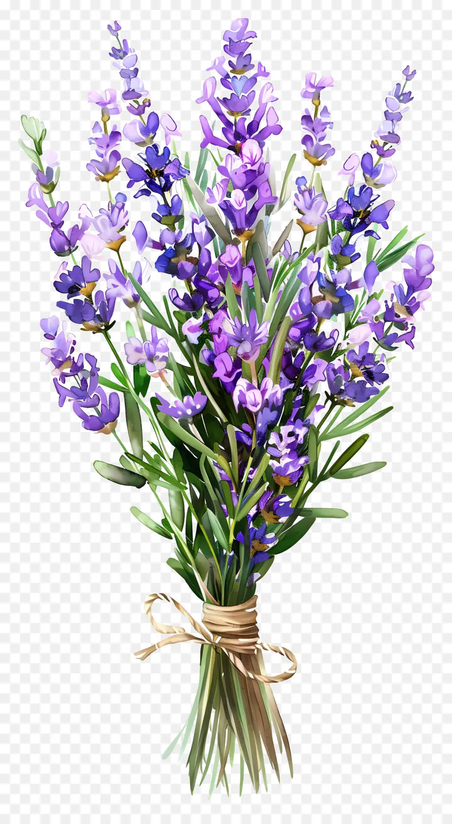 Fleurs De Lavande，Bouquet De Lavande PNG