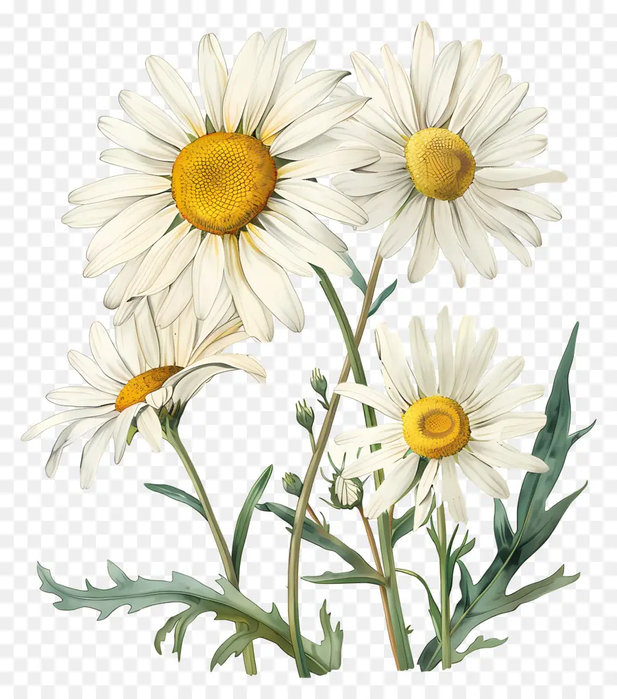 Fleurs Anciennes，Marguerites PNG