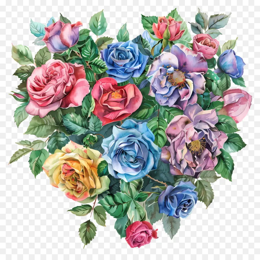 Fleur De Coeur，Roses PNG