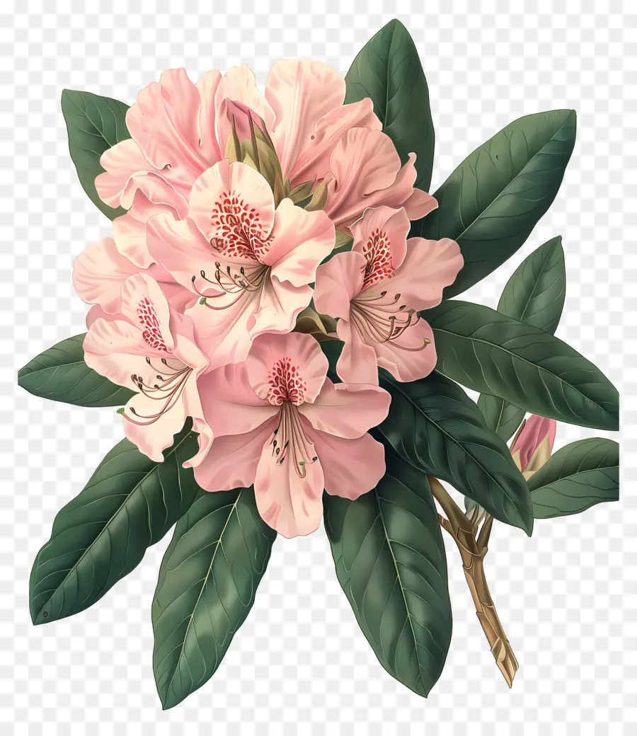 Fleurs Anciennes，Rhododendron Rose PNG