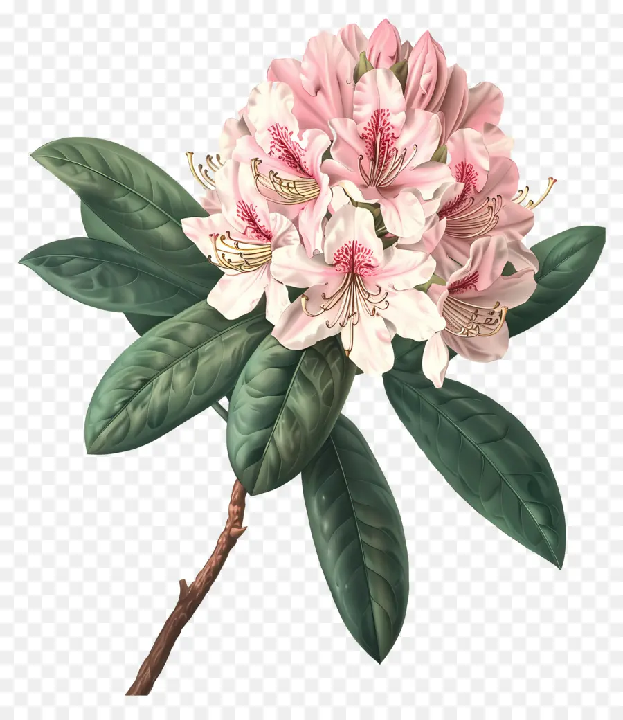 Fleurs Anciennes，Rhododendron Rose PNG