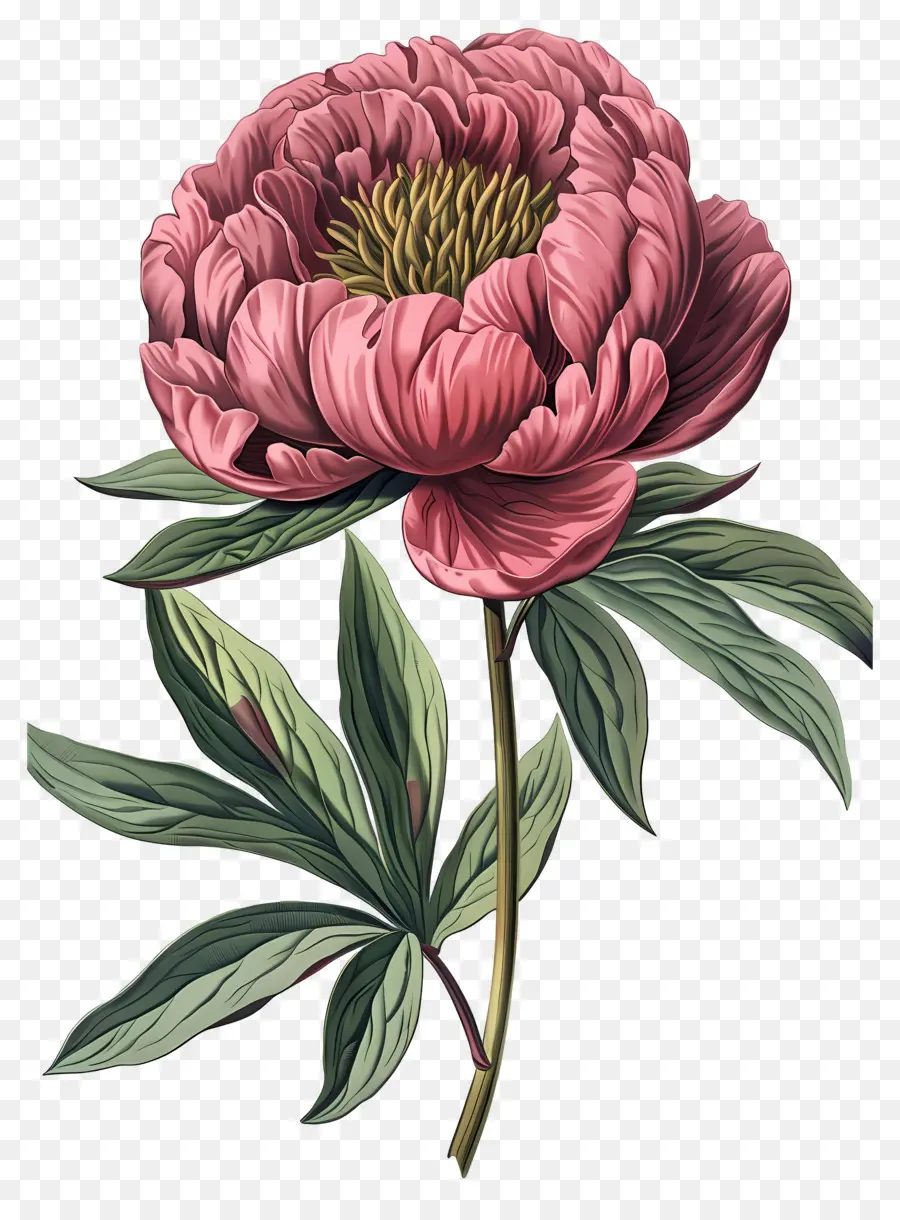 Fleur De Pivoine，Fleurs Roses PNG