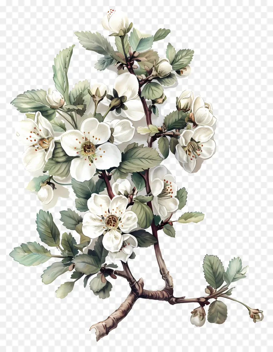 Fleurs Anciennes，Fleurs Blanches PNG