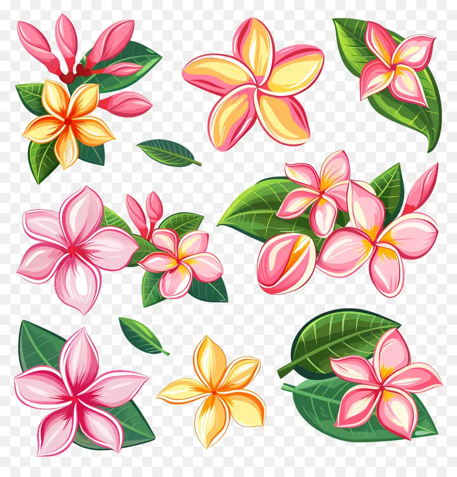 Fleur De Frangipanier，Fleurs Colorées PNG