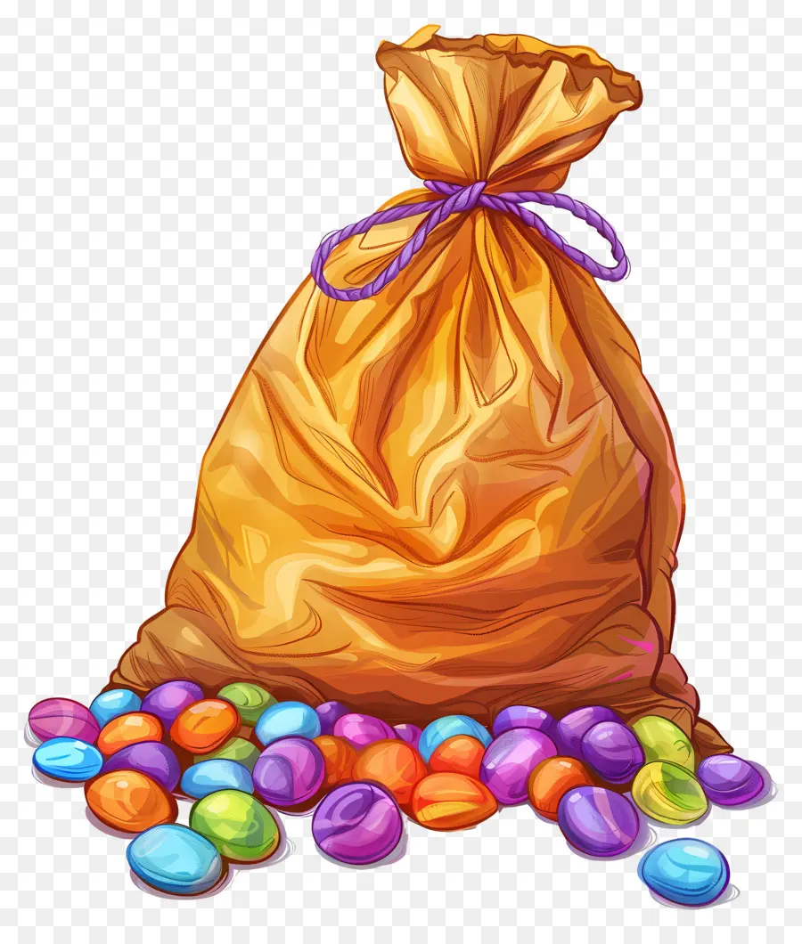 Sac De Bonbons，Coloré PNG