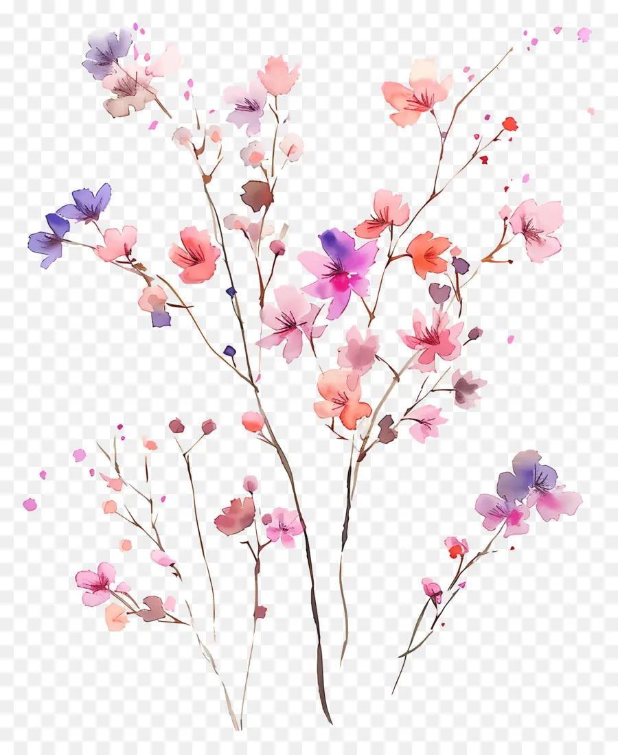 Fond De Fleurs，Fleurs Roses PNG