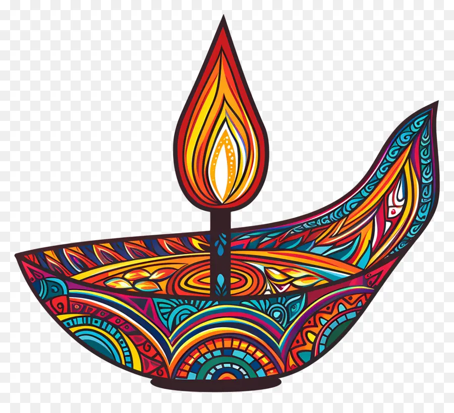 Fleur De Diwali，Diya Complexe PNG