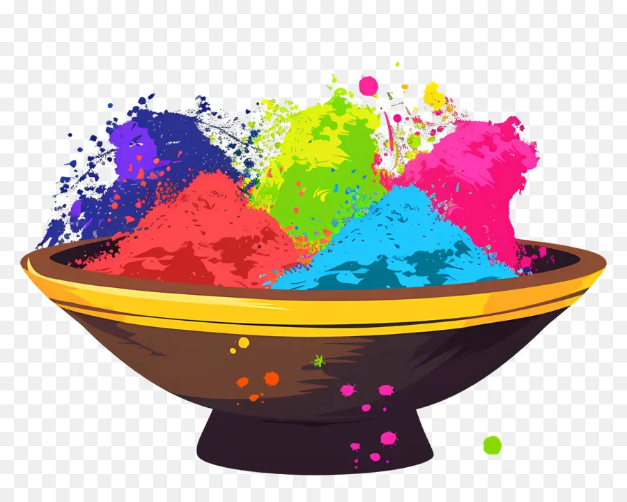 Fond De Holi，Poudres Colorées PNG