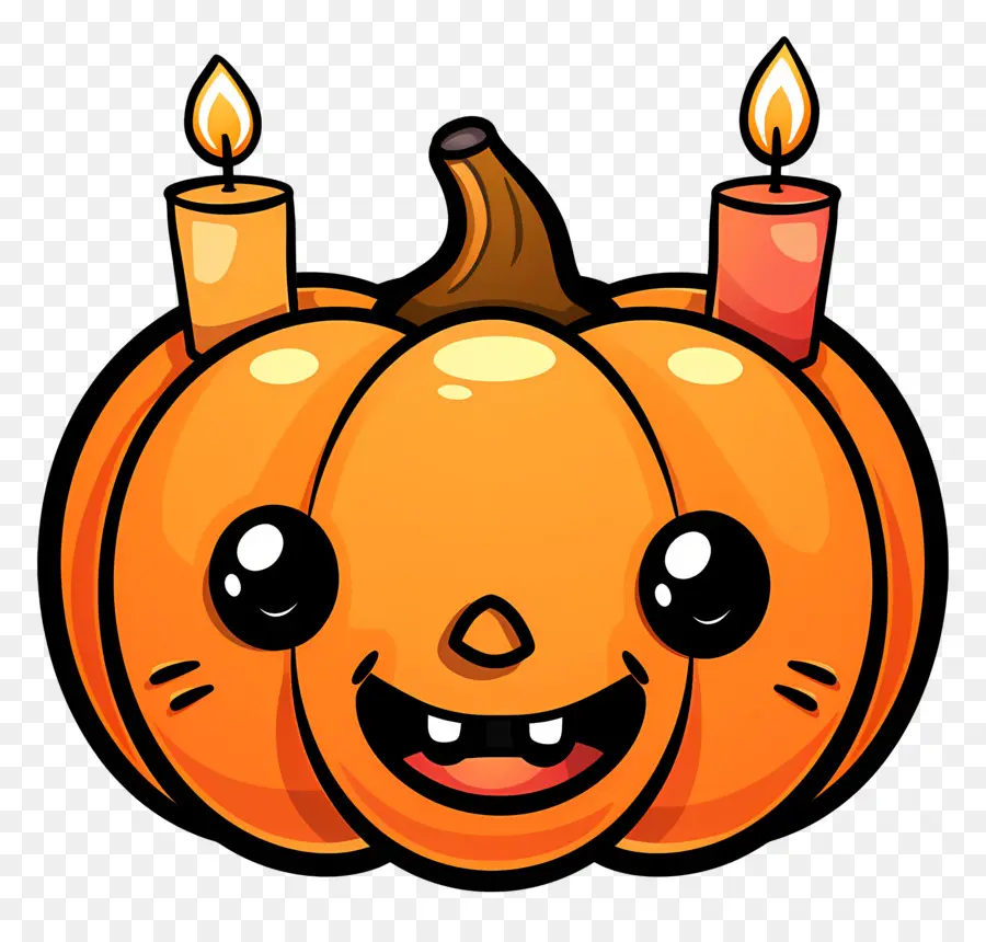 Bougies D'halloween，Citrouille PNG