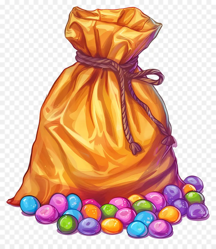 Sac De Bonbons，Coloré PNG